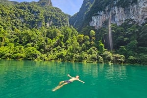 Fra Phuket: Privat dagstur til Khao Sok med longtail-tur