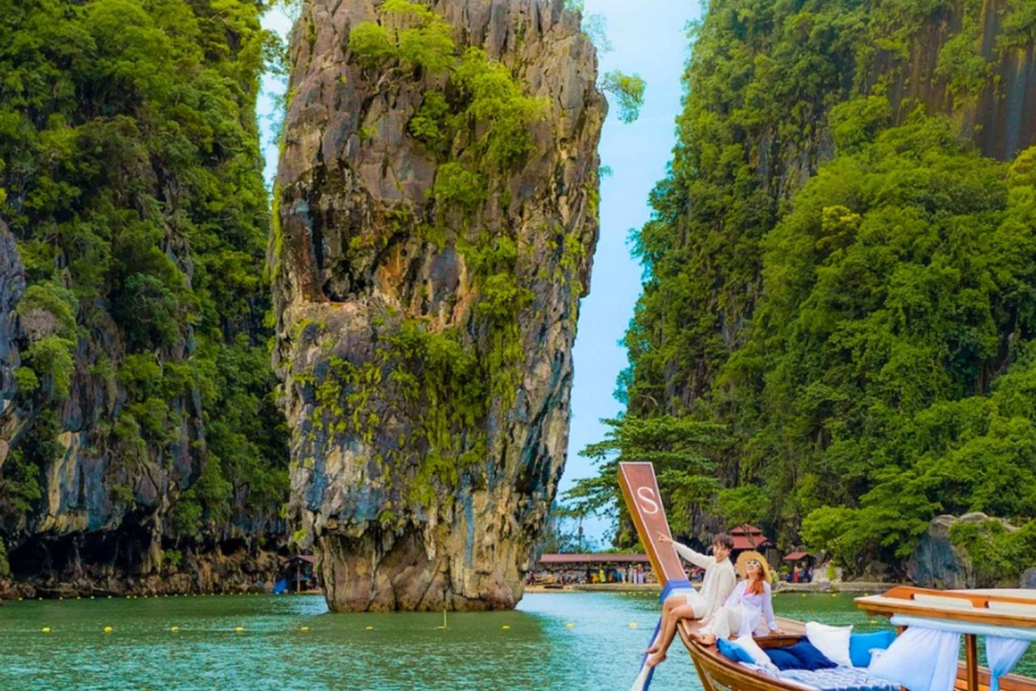 Phuket: Passeio privativo de luxo em um barco de cauda longa para a Baía de Phang Nga