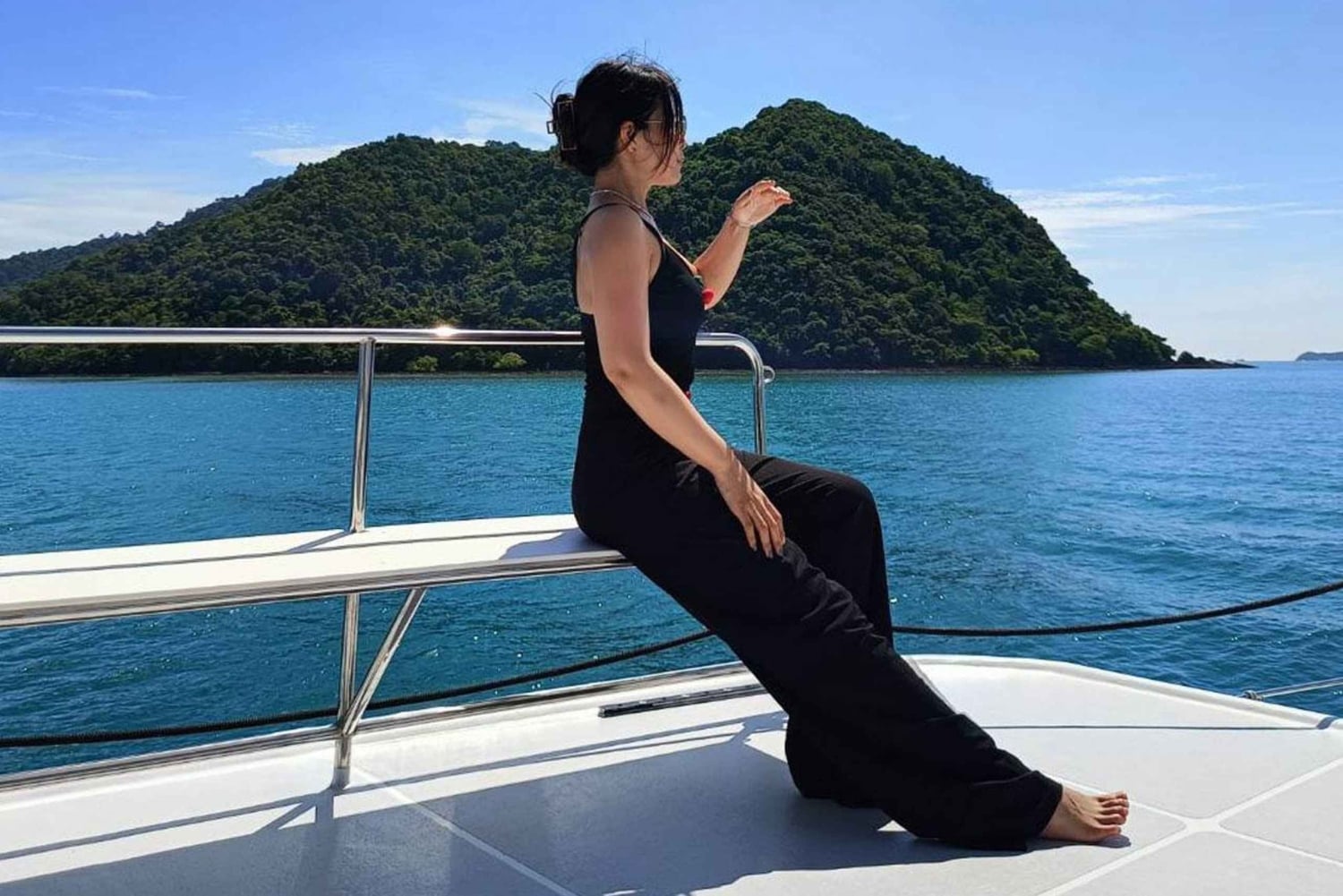 Privat solnedgångskryssning i Phuket med katamaranbåt