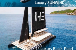 Phuket: Racha och Coral Island Sunset Catamaran Party Tour