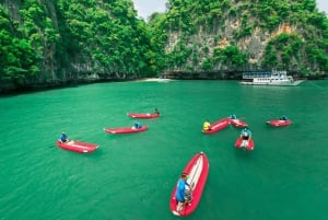 Phuket: Canoa di mare e plancton incandescente con un tour in catamarano veloce