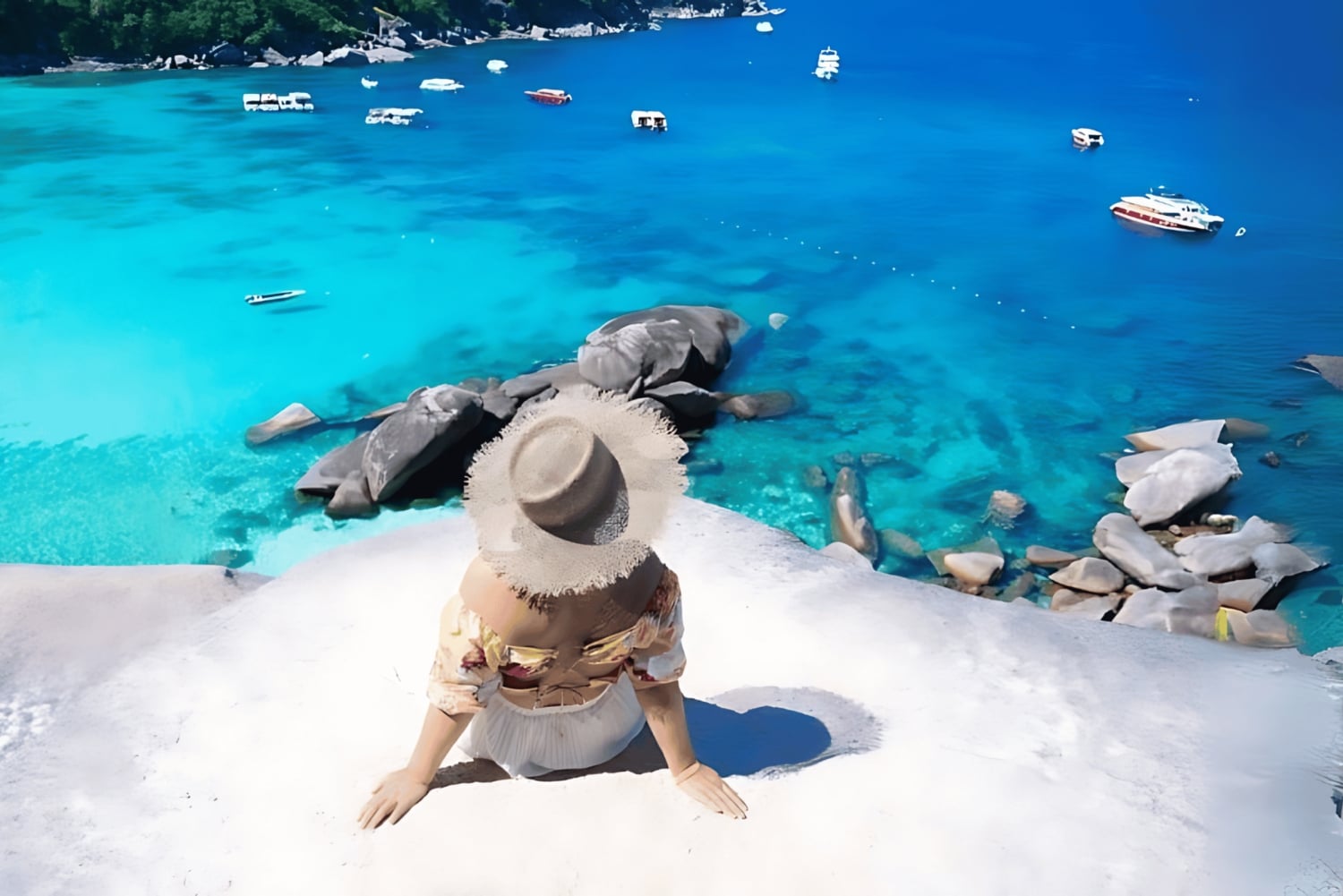 プーケット：スピードボートでシミラン島