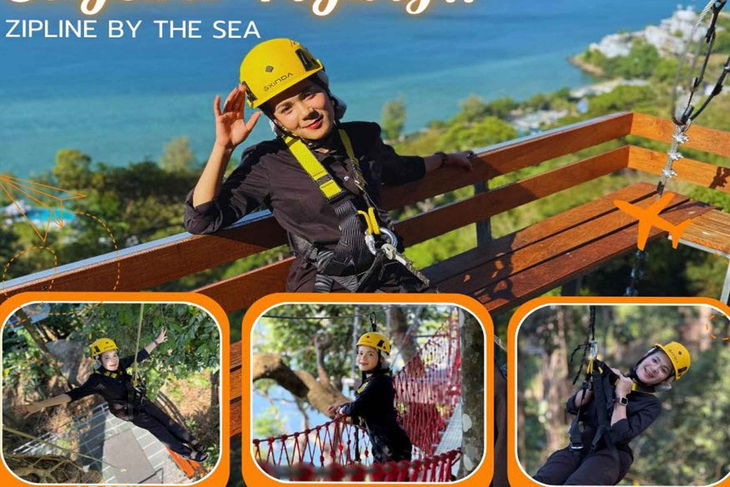 푸켓: 스카이라인 지프라인 카말라와 ATV 바이크 투어