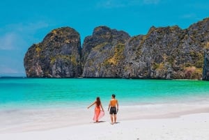 Phuket: Phi Phi, Maya Bay, Khai och snorklingstur med lunch
