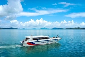 푸켓 코야오를 경유하여 아오낭 또는 레일레이로 가는 스피드 보트 이동