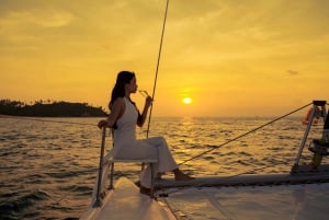 Phuket Solnedgång Middag Segling Yacht Katamaran