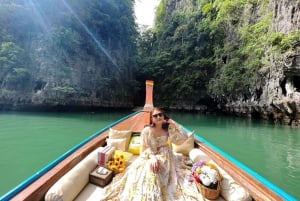 Phuket : Coucher de soleil dans la baie de Phang Nga, Skywalk et excursion à dos d'éléphant