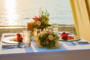 Cena romantica sulla spiaggia