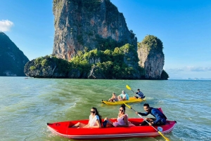 황혼의 바다 카누 팡아 베이와 바이오 발광