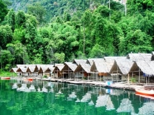 Bungalows on the lake at Khao Sok National Park