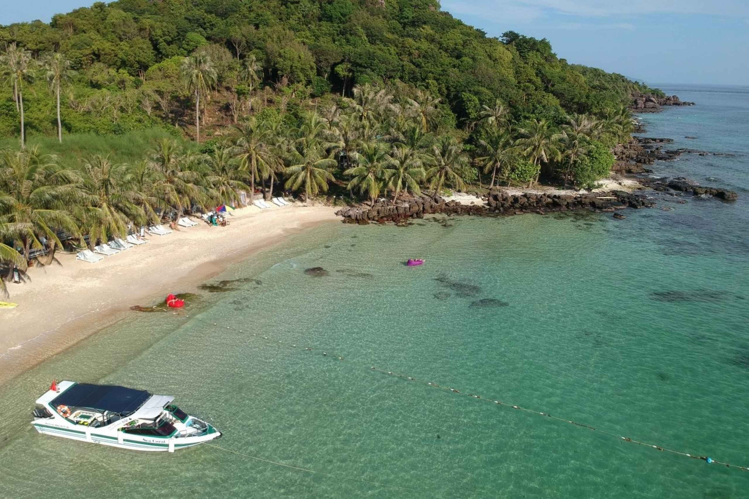 Phu Quoc: Passeio de teleférico e excursão de mergulho com snorkel em três ilhas