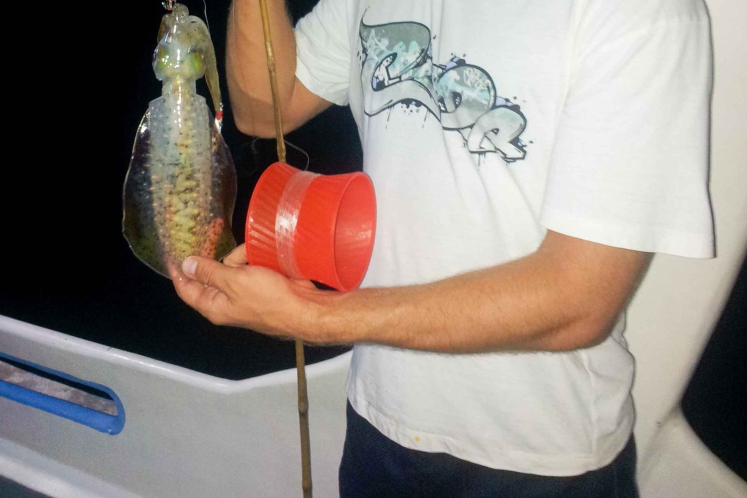 Phu Quoc nattupplevelse med bläckfiskfiske