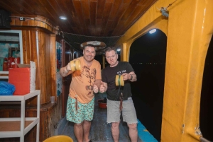 Phu Quoc: Privat BBQ och fyrverkeritur i solnedgången med träbåt