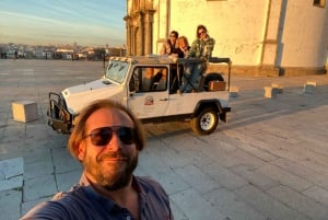 Historisk eventyr-cabriolet UMM Portugues militærjeep