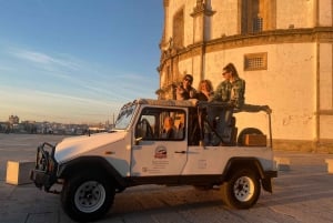 Historisk eventyr-cabriolet UMM Portugues militærjeep