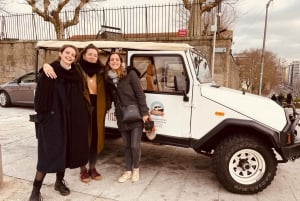 Historisk eventyr-cabriolet UMM Portugues militærjeep