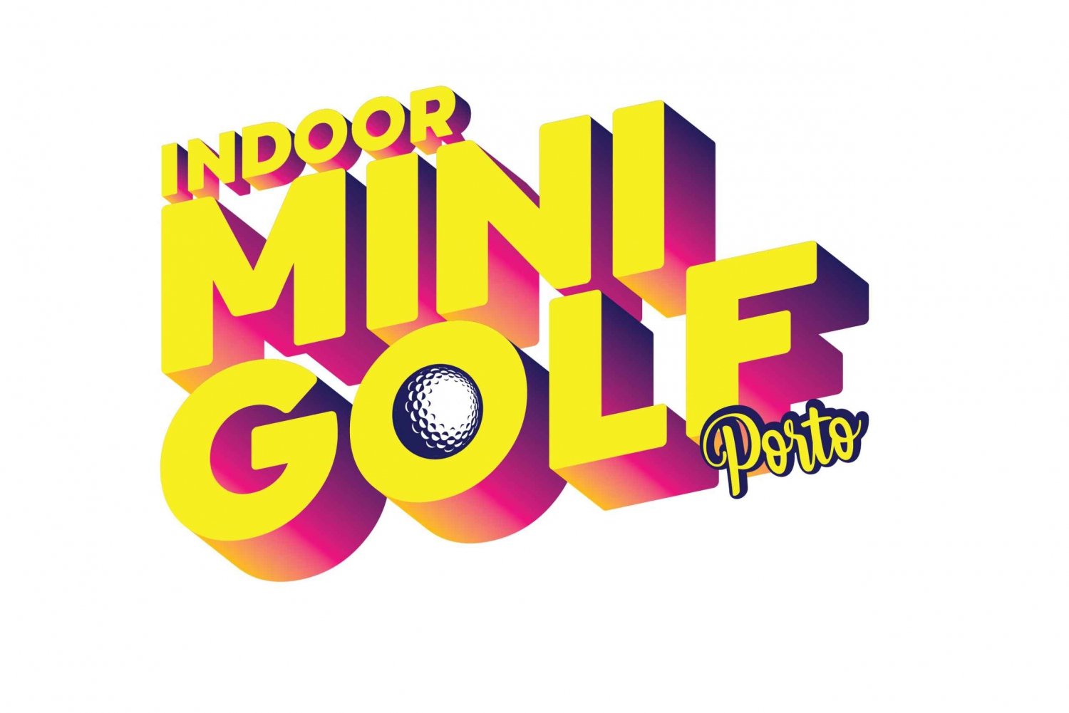 Porto : billet pour le mini-golf intérieur 18 trous avec parcours à lumière UV