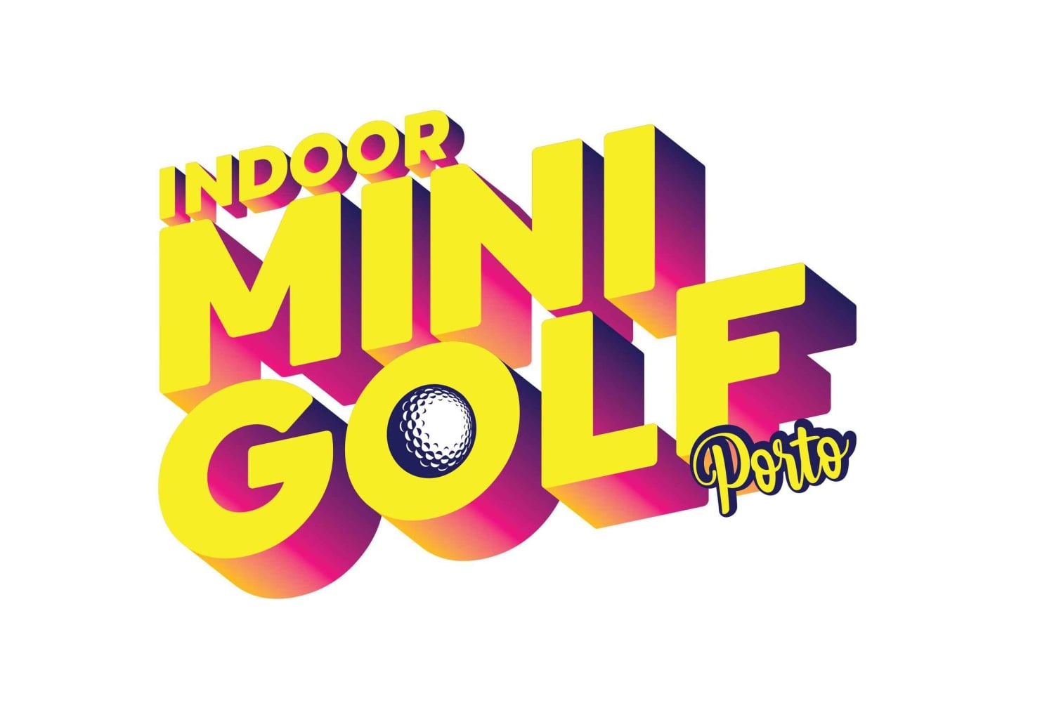 Porto : billet pour le mini-golf intérieur 18 trous avec parcours à lumière UV