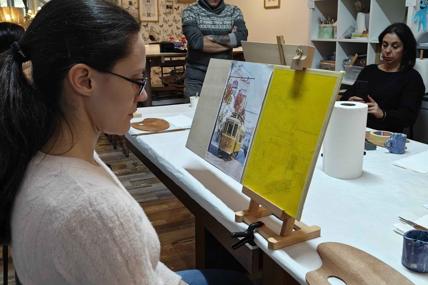 Porto: Akryyli- ja öljymaalausluokka paikallisen taiteilijan kanssa