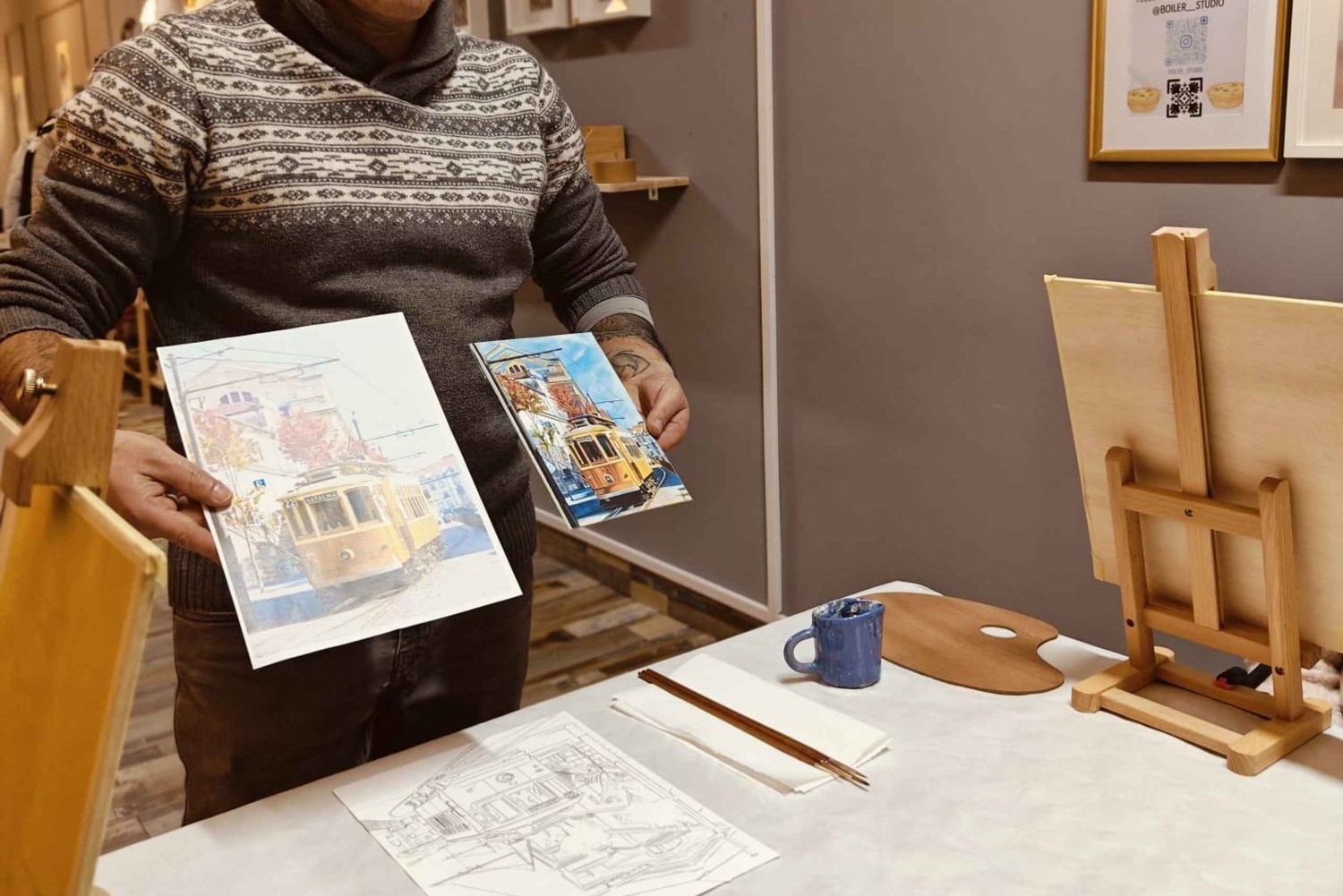 Porto: Akryyli- ja öljymaalausluokka paikallisen taiteilijan kanssa