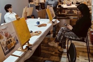 Porto: Akryyli- ja öljymaalausluokka paikallisen taiteilijan kanssa