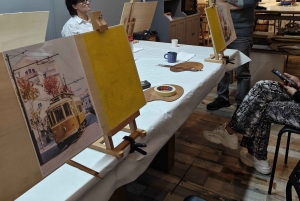 Porto: Akryyli- ja öljymaalausluokka paikallisen taiteilijan kanssa