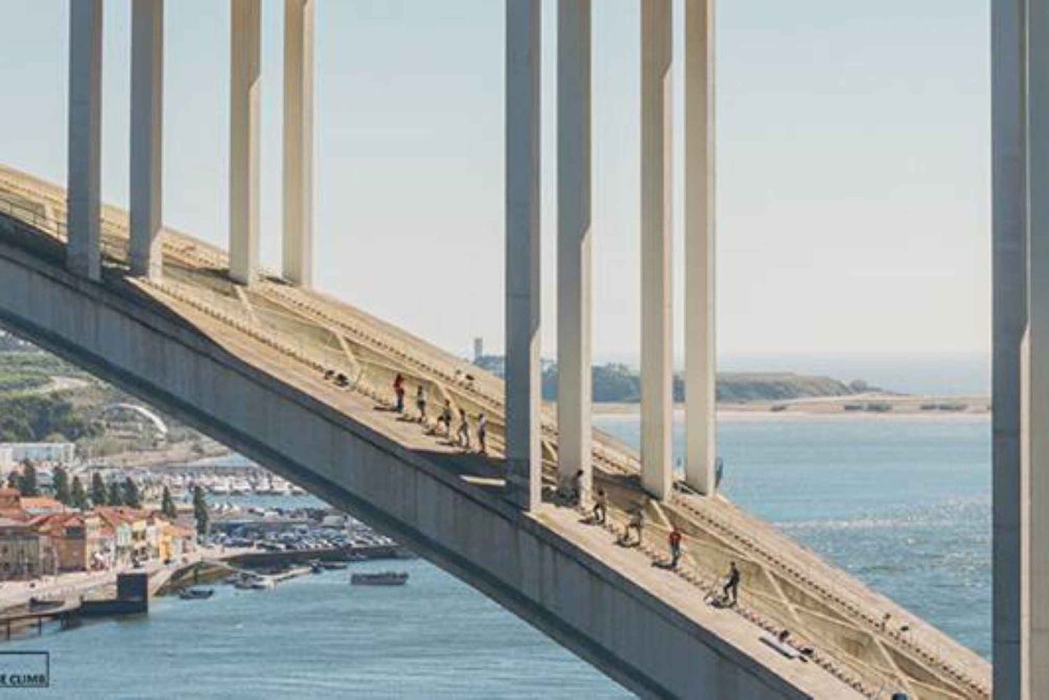 Porto: Klatring på Arrábida-broen