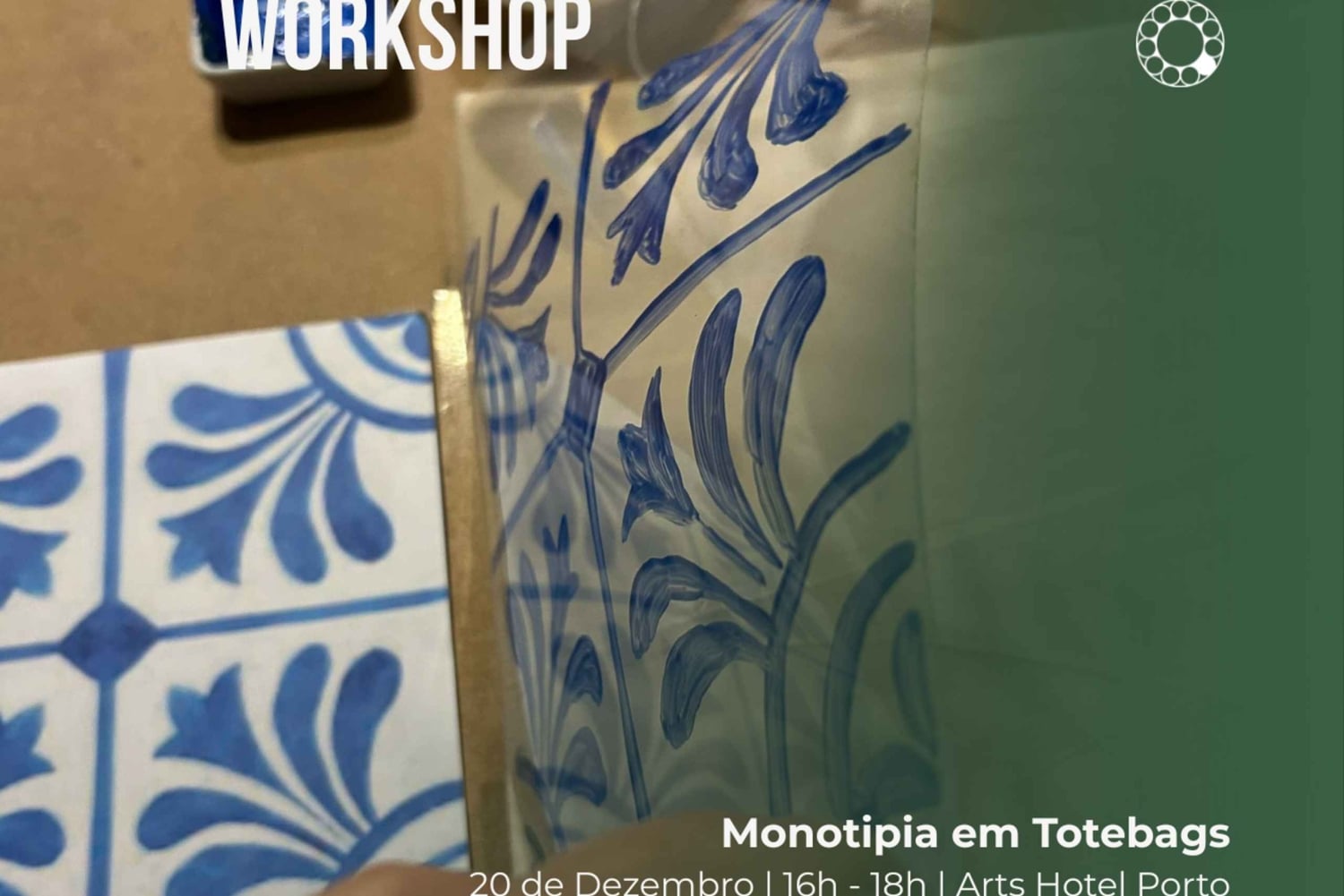 Porto : atelier monotype sur tote bag