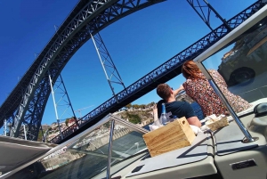 Excursion en bateau privé pour 2 personnes avec dégustation à Porto - option soleil