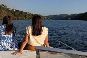 Excursion en bateau privé pour 2 personnes avec dégustation à Porto - option soleil