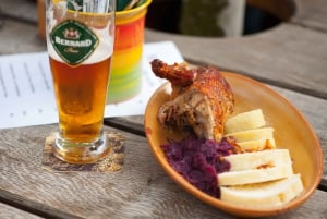 Tour de campagne en vélo électrique jusqu'au château de Karlstejn