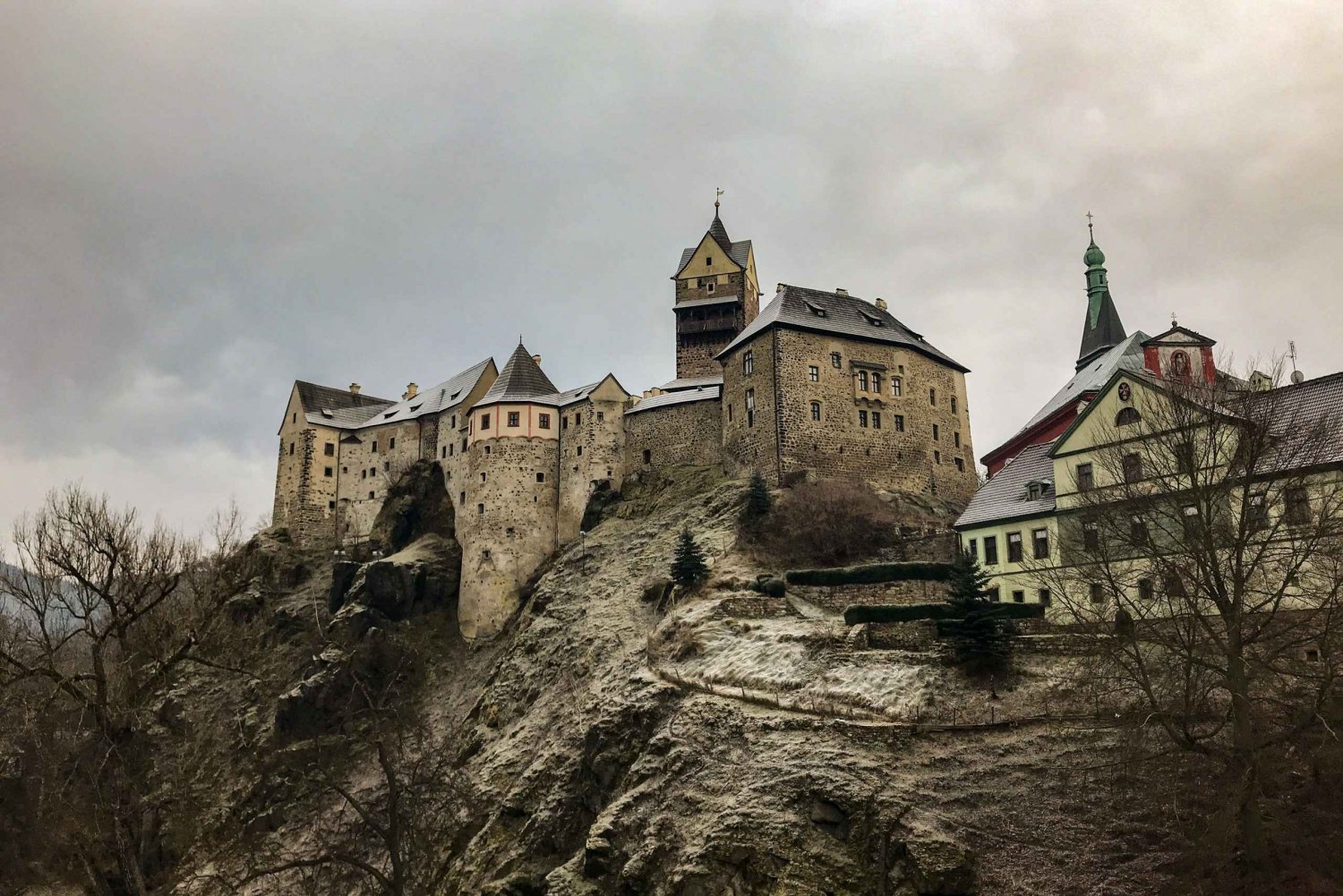 Famous Spa town Karlovy Vary & castle Loket from Prague