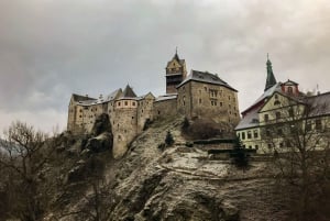 Famous Spa town Karlovy Vary & castle Loket from Prague