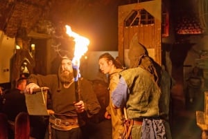 From Prague: Medieval Dinner, Show, Castle and Brewery