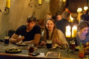 From Prague: Medieval Dinner, Show, Castle and Brewery