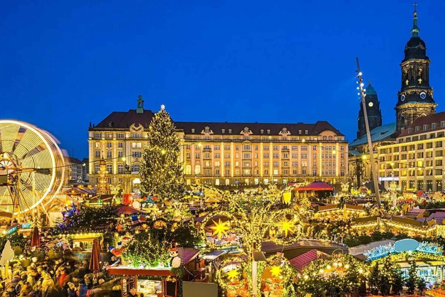 From Prague: Dresden Christmas Market and Bastei Bridge Tour