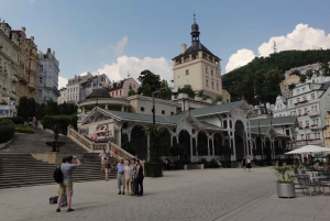 From Prague: Private Karlovy Vary & Crystal Factory Tour