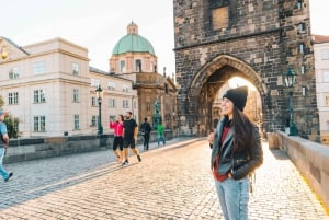 Romantisk fotosession för par i Prag