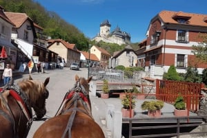 Karlštejn castle by horse carriage