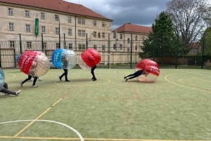 Prague: Bubbles football in city centre of Prague