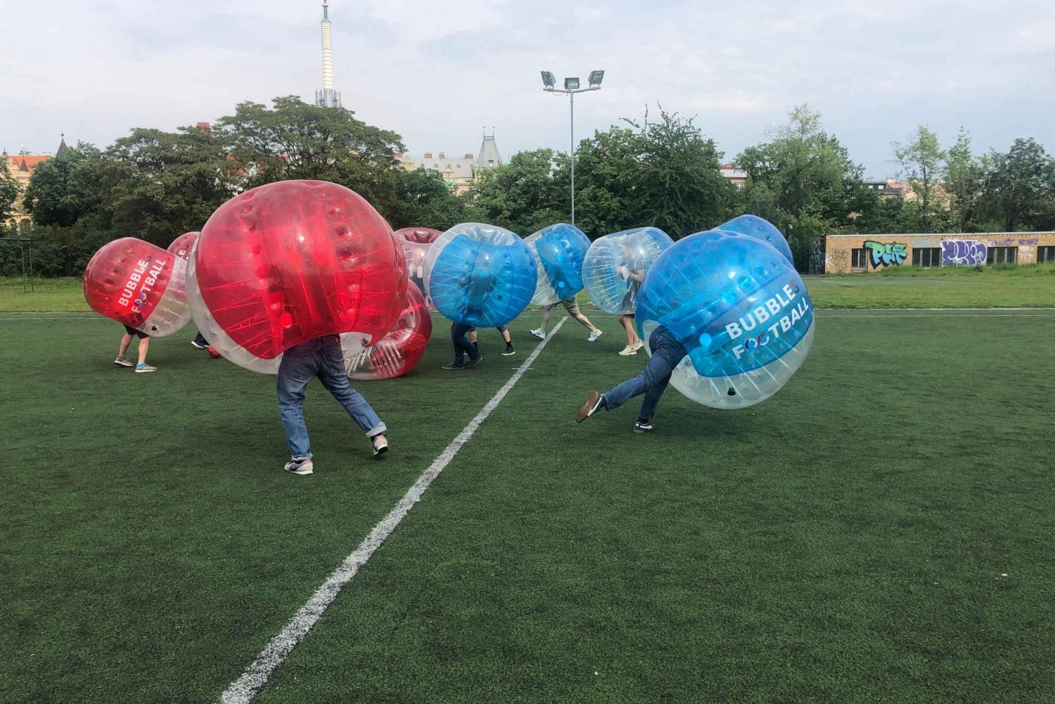 Prague: Bubbles football - Zorb Football in centrum