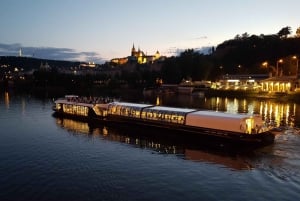 Prague: City Tour and Dinner Cruise with Hotel Pickup