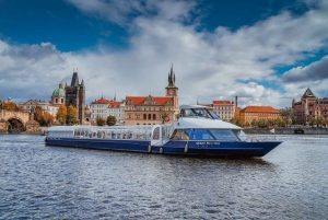 Prague: Evening Vltava River Eco Cruise with Prosecco