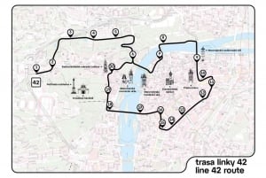 Praag: Hop-on Hop-Off Historisch Tram Ticket voor Lijn 42