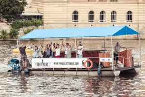 Prague: Private Cycle Boat River Tour with Beer or Prosecco