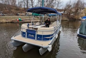 Prag: Privat sightseeing-krydstogt i ponton med prosecco