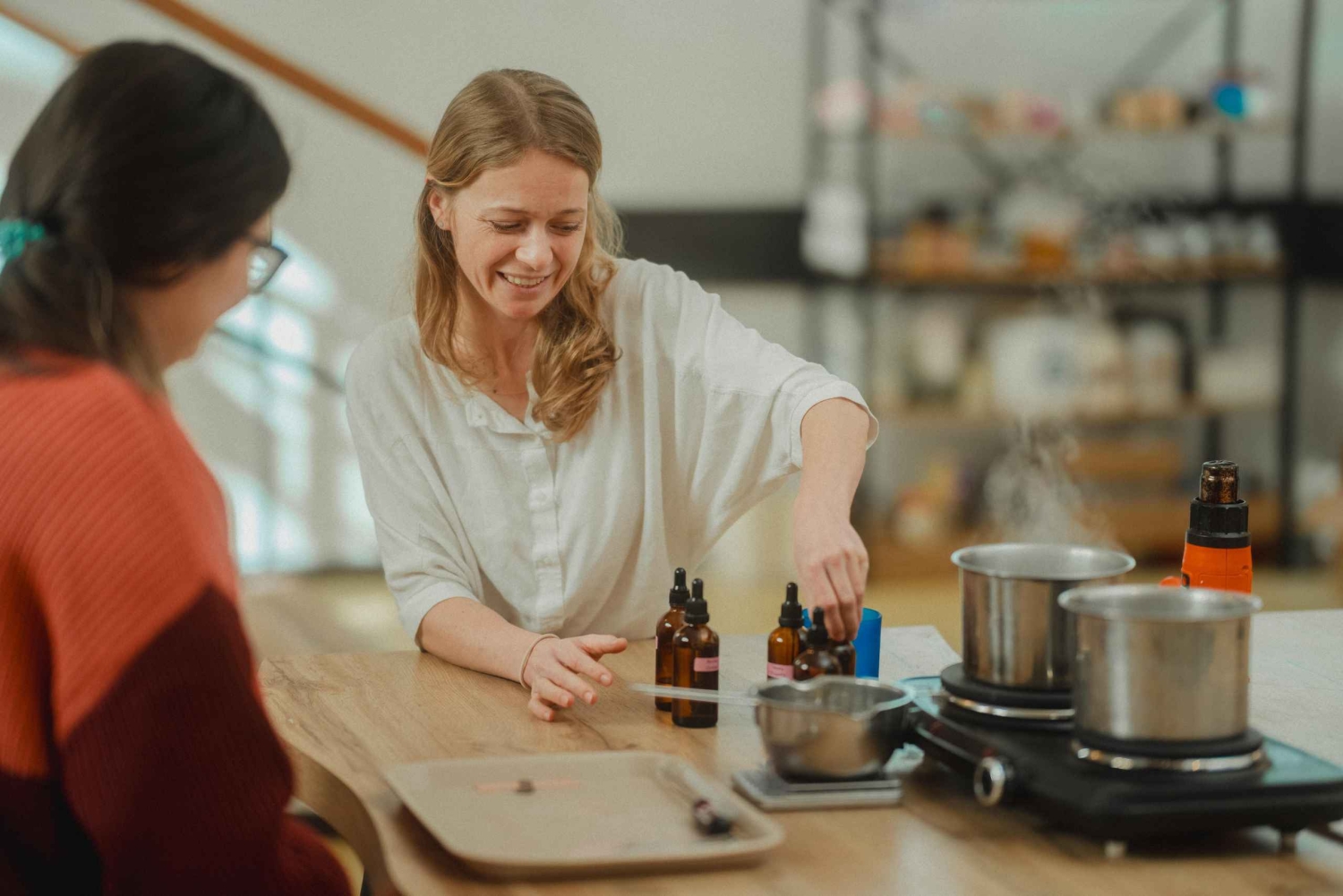 Prague : atelier de fabrication de bougies à la cire de soja