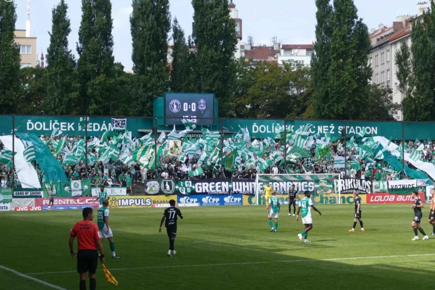Prague Underground Football Match with Beer and Local Fan