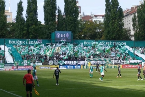 Prague Underground Football Match with Beer and Local Fan