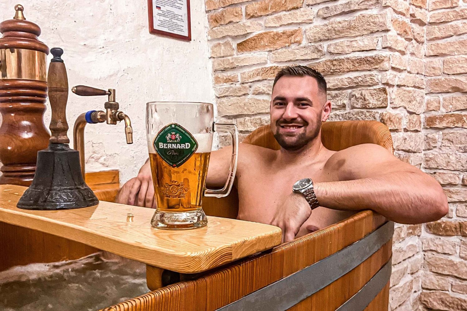 Prague: Ungelt Bernard Beer Spa with Beer & Optional Massage